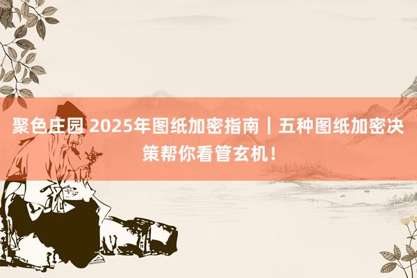 聚色庄园 2025年图纸加密指南｜五种图纸加密决策帮你看管玄机！