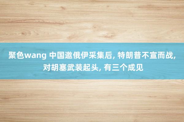 聚色wang 中国邀俄伊采集后, 特朗普不宣而战, 对胡塞武装起头, 有三个成见