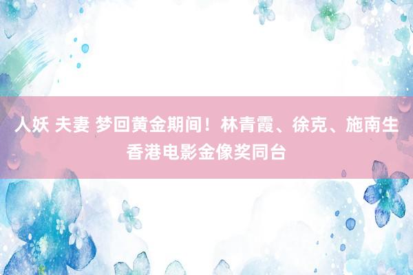 人妖 夫妻 梦回黄金期间！林青霞、徐克、施南生香港电影金像奖同台